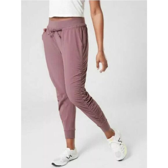 Athleta Mauve Track Pants - Picture 1 of 8